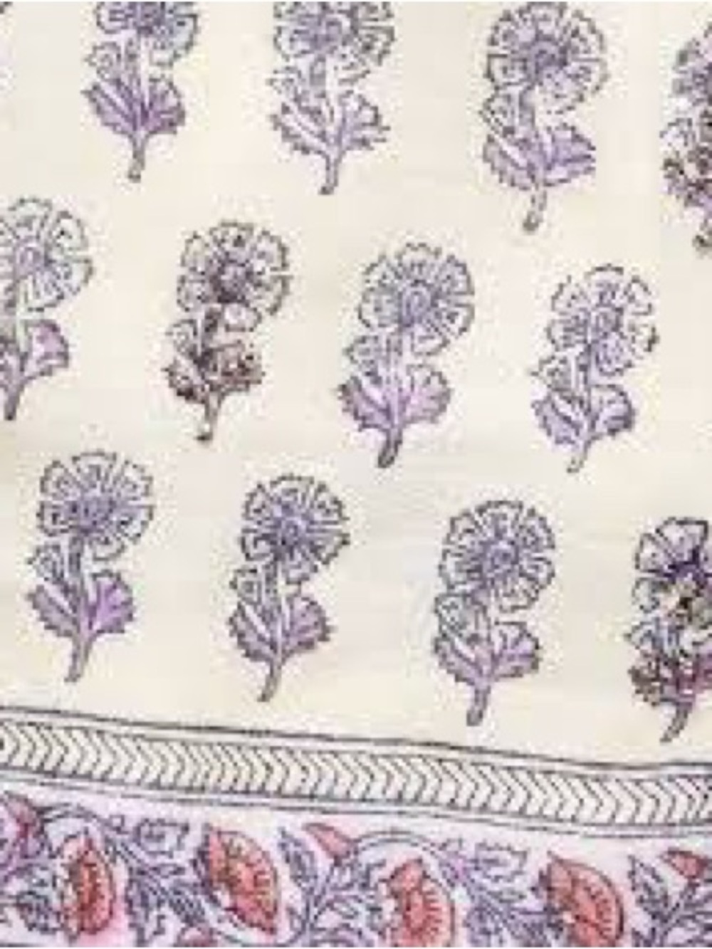 J.Crew Embellished Tropez Shirt Lilac Block Print Ramie Blouse Medium - Picture 4 of 8